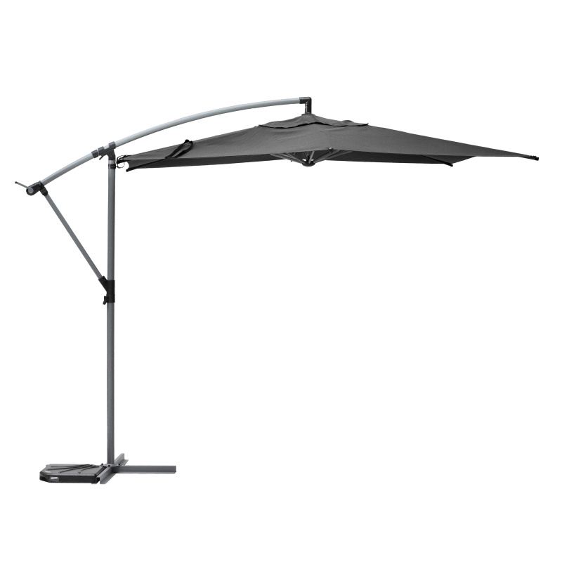 Hesperide Zahradní slunečník se stojanem, MANOA, 300 cm, šedý šedá