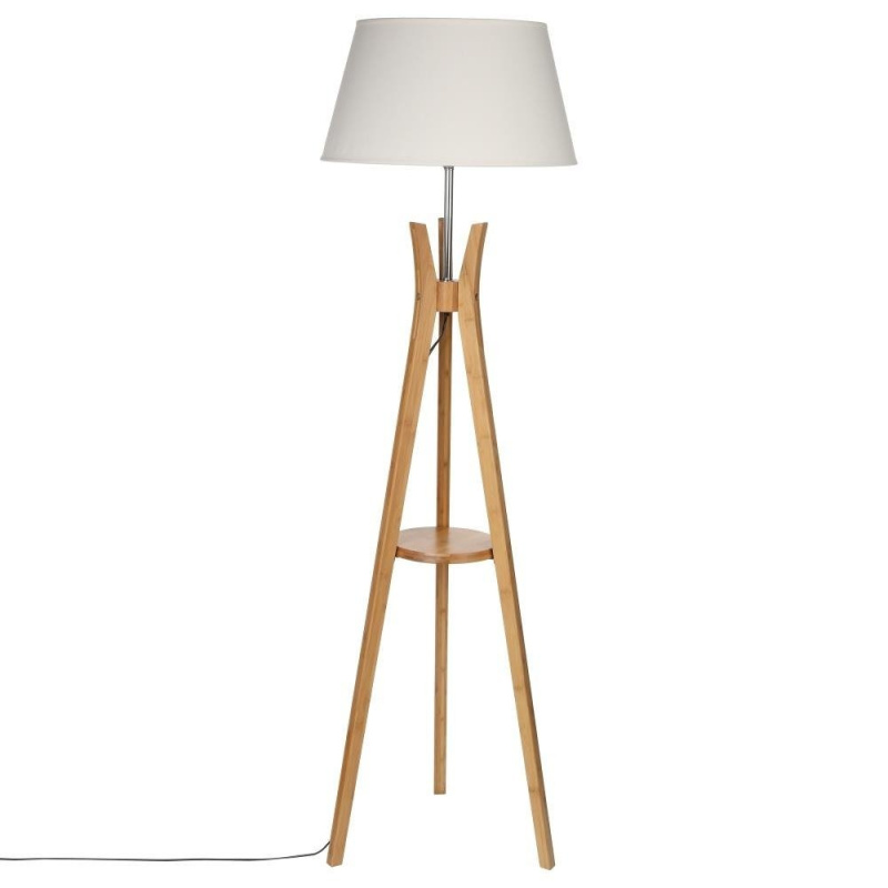 Atmosphera Bílá stojací lampa KALO, 156 cm bílý