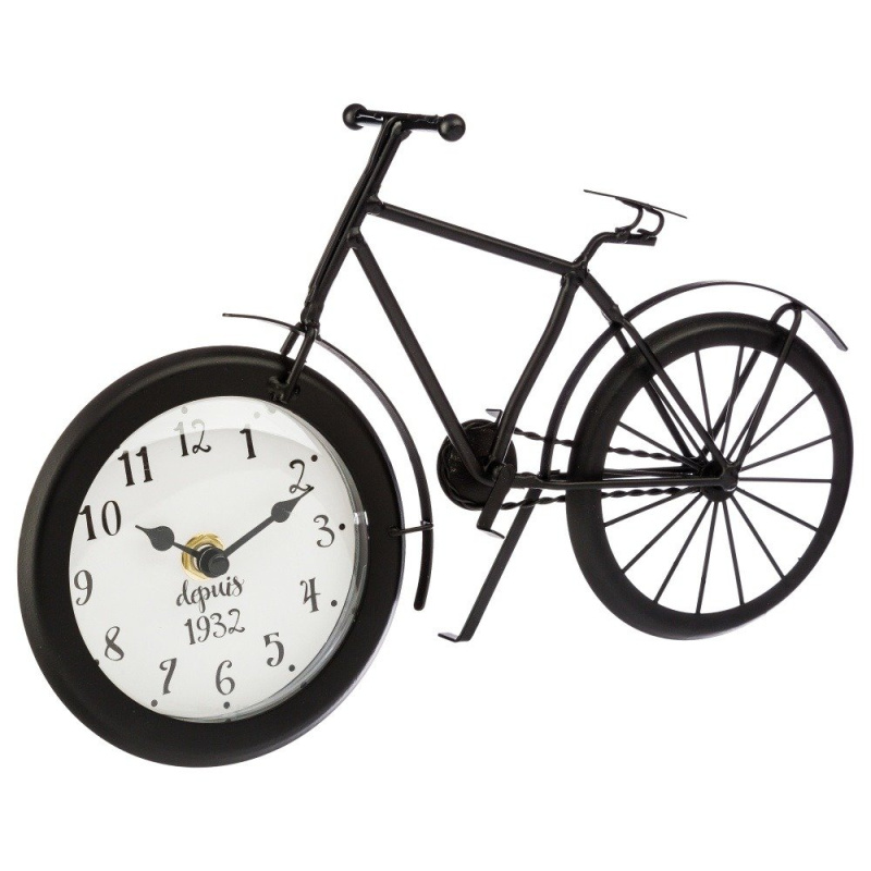 Atmosphera Stolní hodiny BIKE, 29 x 7 x 18 cm, kov černá