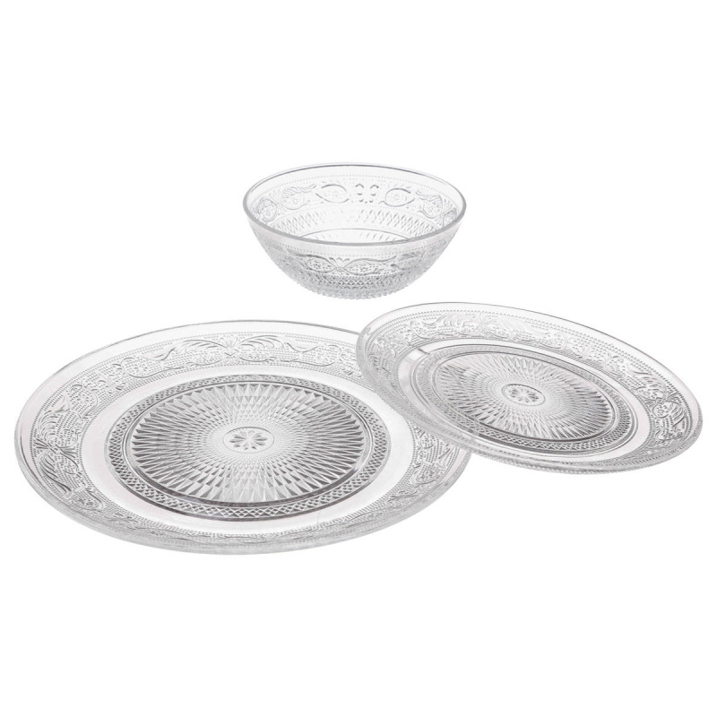 Secret de Gourmet Jídelní souprava, 18 prvků, skleněná transparentní