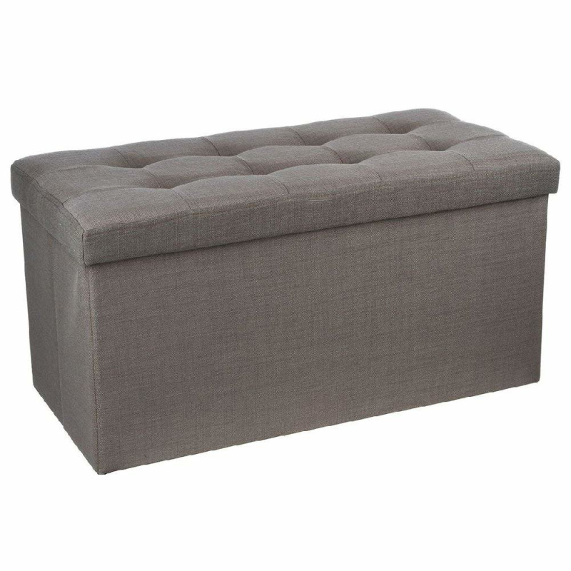 Atmosphera Dekorativní pouf Lysandre, stylový kus nábytku s úložným prostorem 140091B antracitová