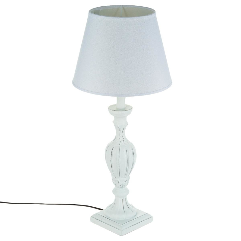 Atmosphera Stolní lampa PATINE BLANC se stínítkem, 55 cm šedá