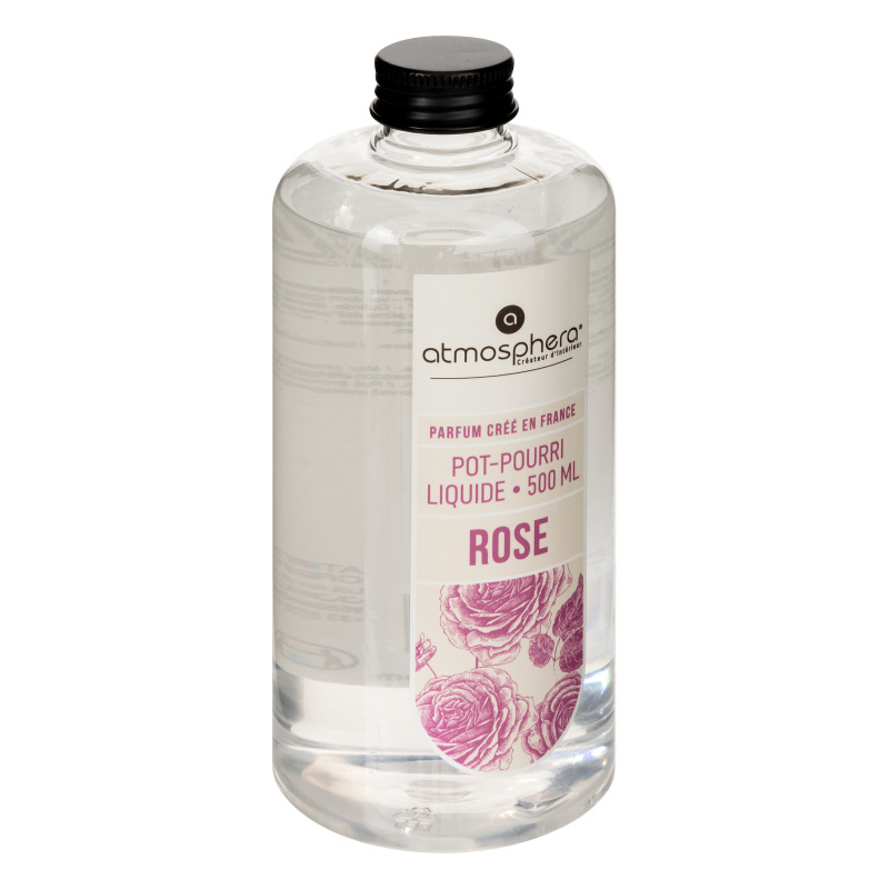 Atmosphera Růžový vonný olej 500ml, květinový esenciální olej pro aromatické difuzory a potpourri 123099C transparentní