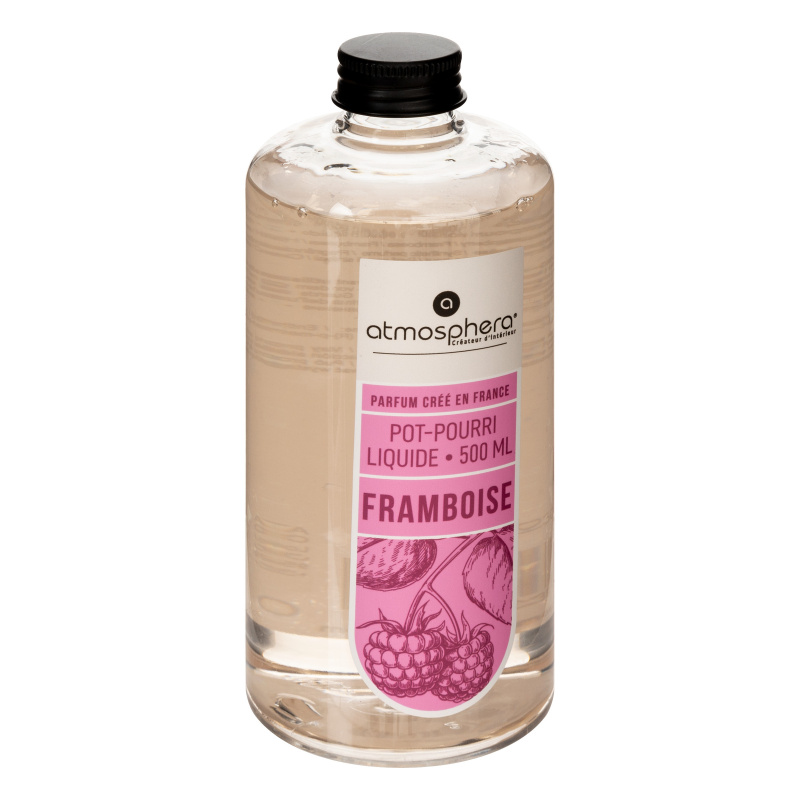 Atmosphera Malinový vonný olej 500ml, ovocný esenciální olej pro aromatické difuzory a potpourri 123099E transparentní