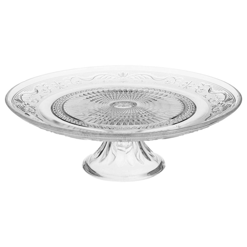 Secret de Gourmet Etažér na koláče RENESANS, skleněný, Ø 29 cm transparentní