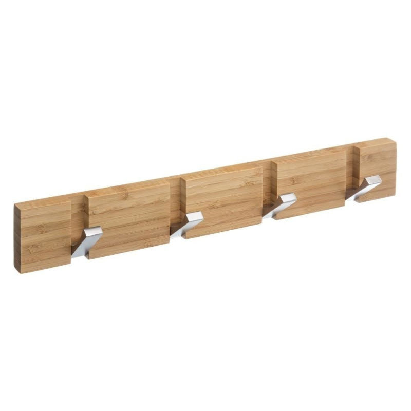 5five Simply Smart Závěs pro chodbu BAMBOO, 4 stříbrné háčky hnědá