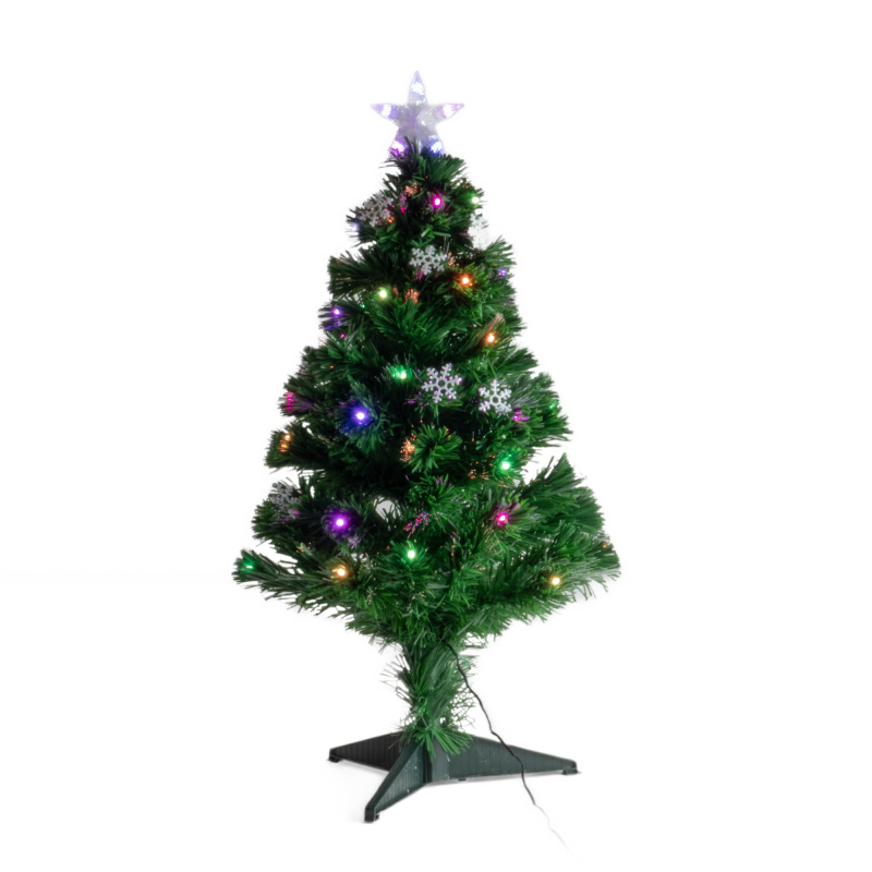 Fééric Lights and Christmas Umělý vánoční stromeček s osvětlením a hvězdou, 90 cm zelená