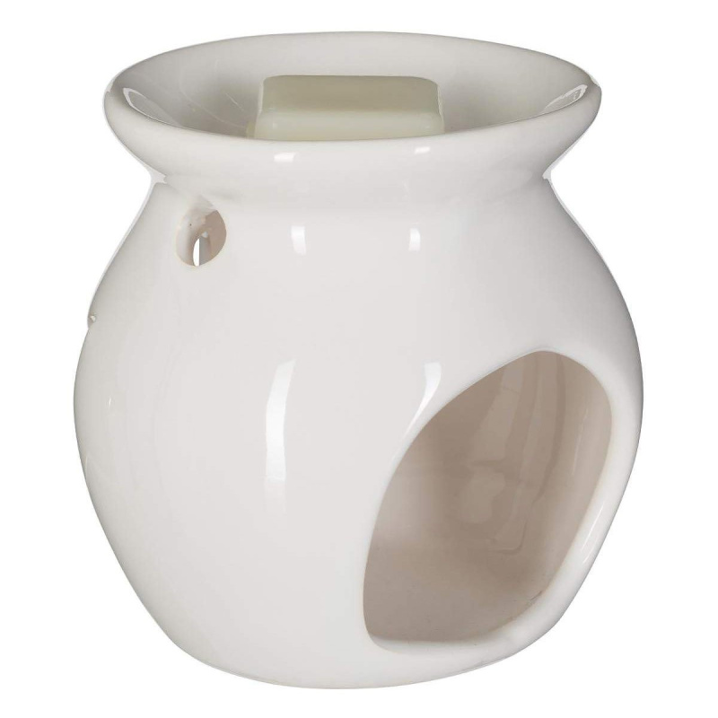 Atmosphera Aromalampa + voňavý vosk, VANILKA, 30 g, sada bílá