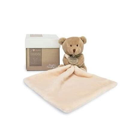 Doudou Dárková sada - medvídek s muchláčkem 10 cm