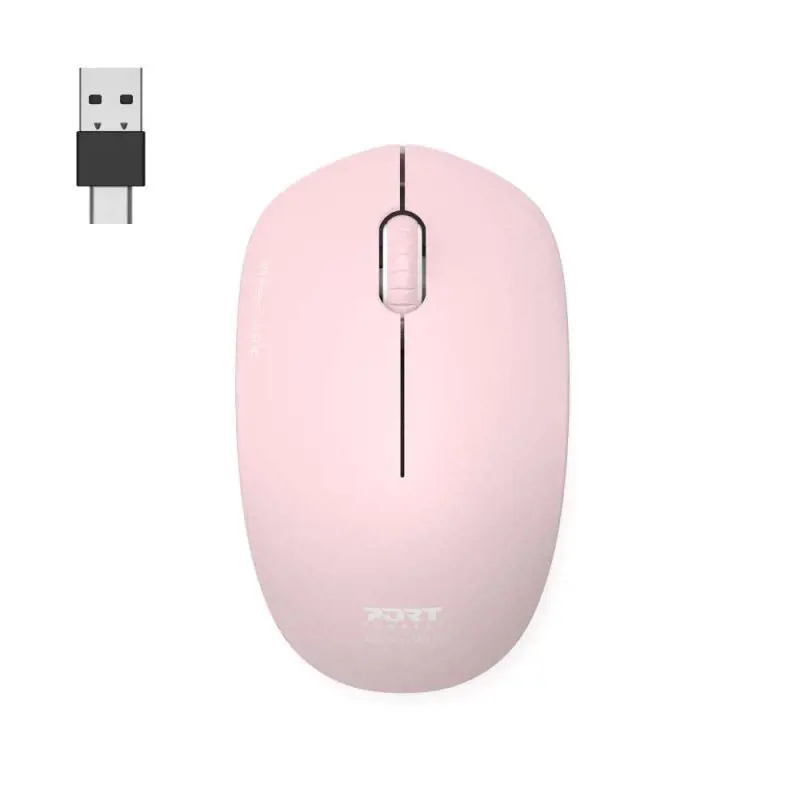 Port Connect Wireless Collection - bezdrátová myš - růžová