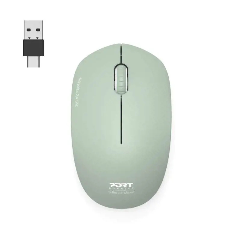 Port Connect Wireless Collection - bezdrátová myš - olivová