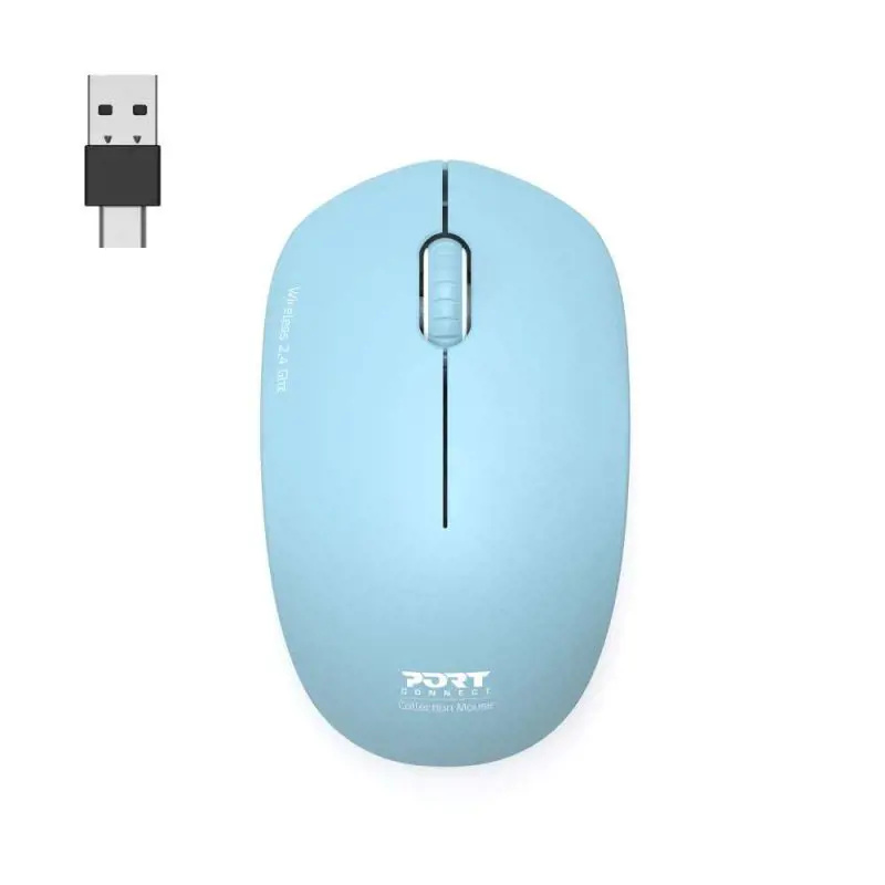 Port Connect Wireless Collection - bezdrátová myš - azurová