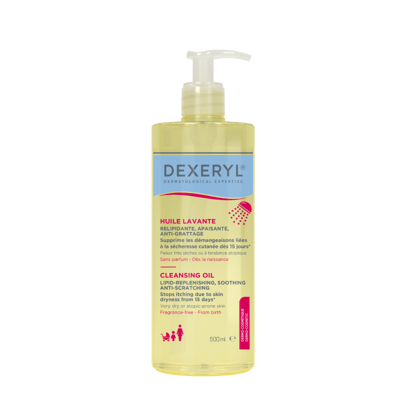 Dexeryl Cleansing oil jemný čisticí olej pro velmi suchou citlivou a atopickou pokožku 500 ml