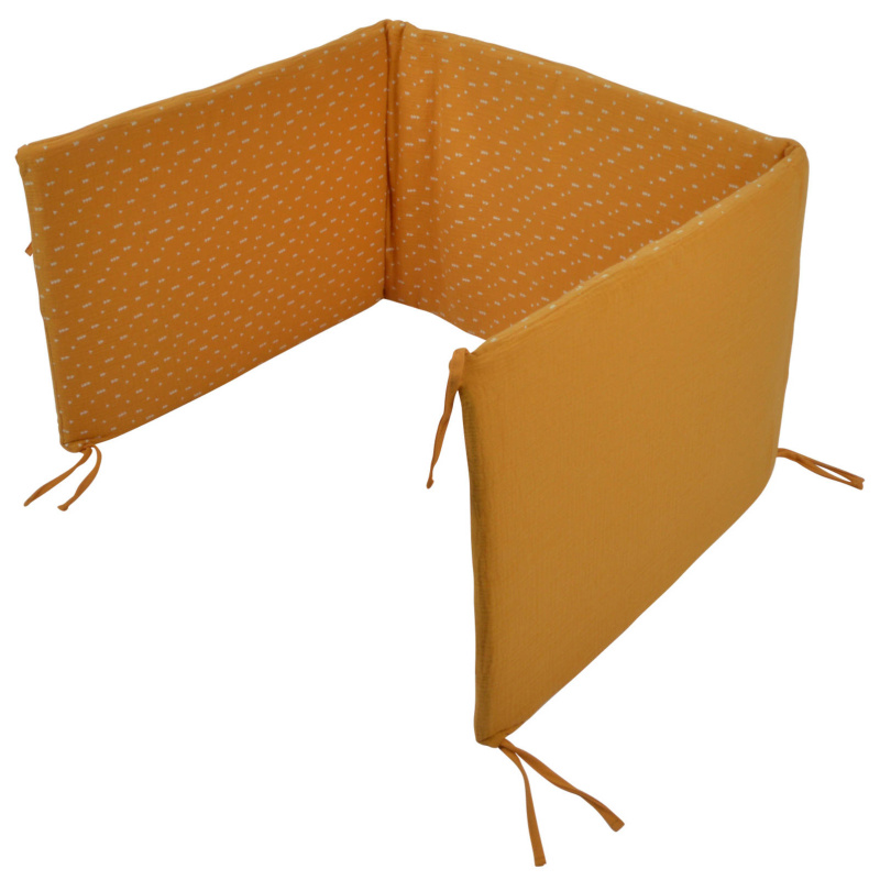 Homea Chránič dětské postýlky GAUGE, 40 x 180 cm, žlutý žlutá