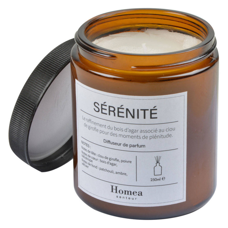 Homea Vonná svíčka ve skle MODERN APTHECARY CALM, O 7,5, cm hnědá