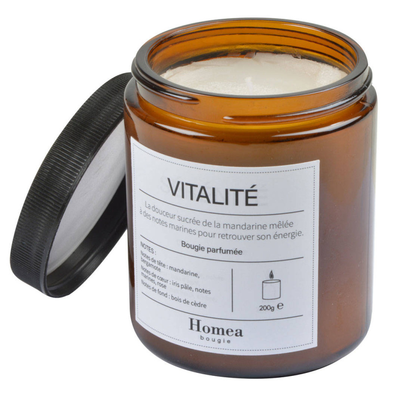 Homea Vonná svíčka ve skle MODERN APTHECARY VITALITY, Ø 7,5 cm hnědá