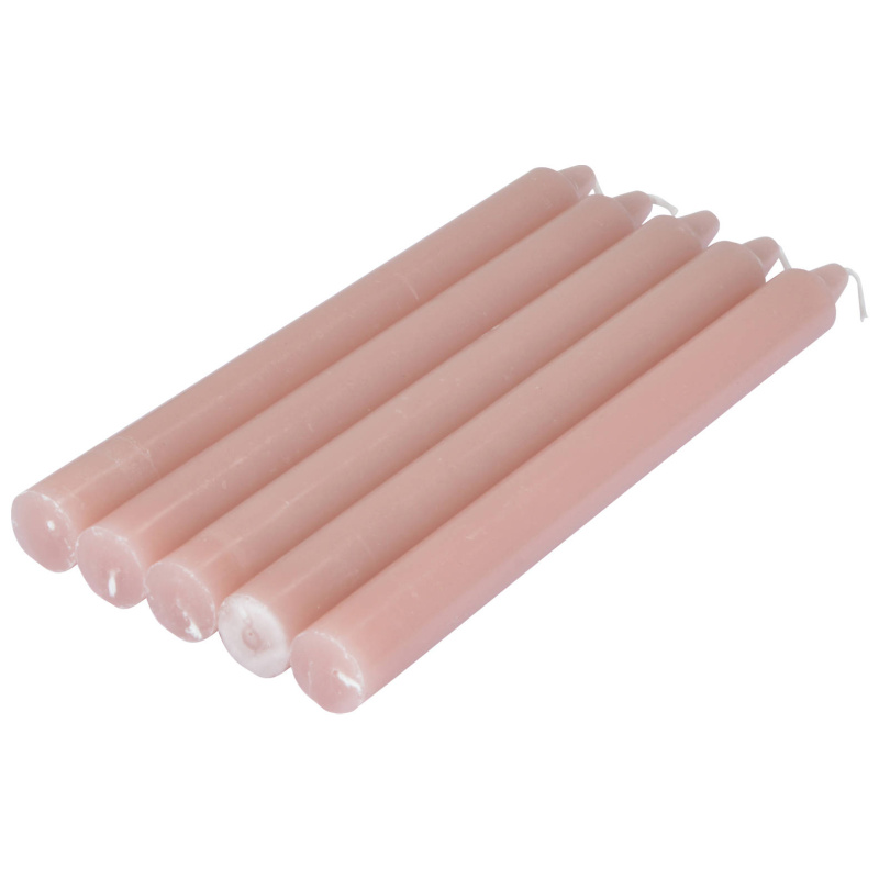 Homea Sada vysokých svíček ESSENTIAL, 20 cm, světle růžová barva hnědá