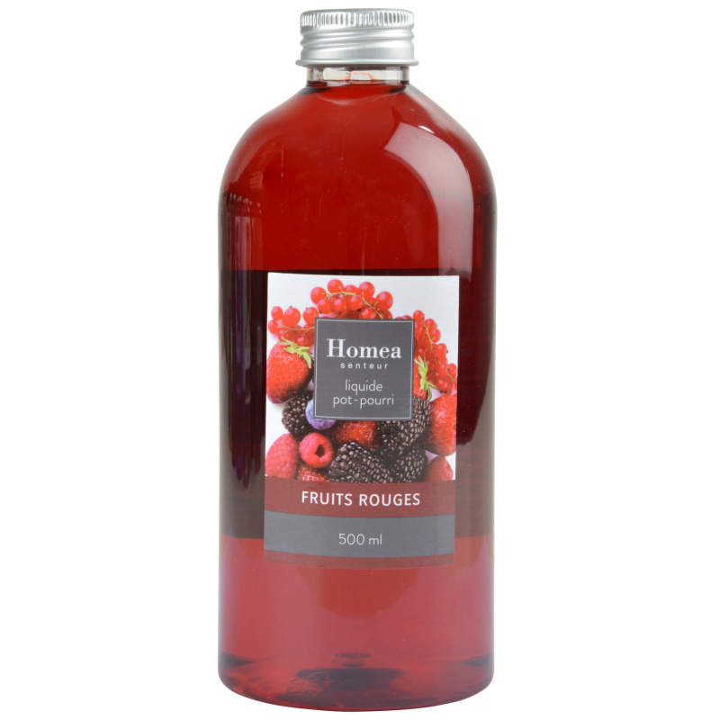 Homea Vonná voda pro Pot-Pourri ESSENTIAL, 500 ml, červené ovoce transparentní