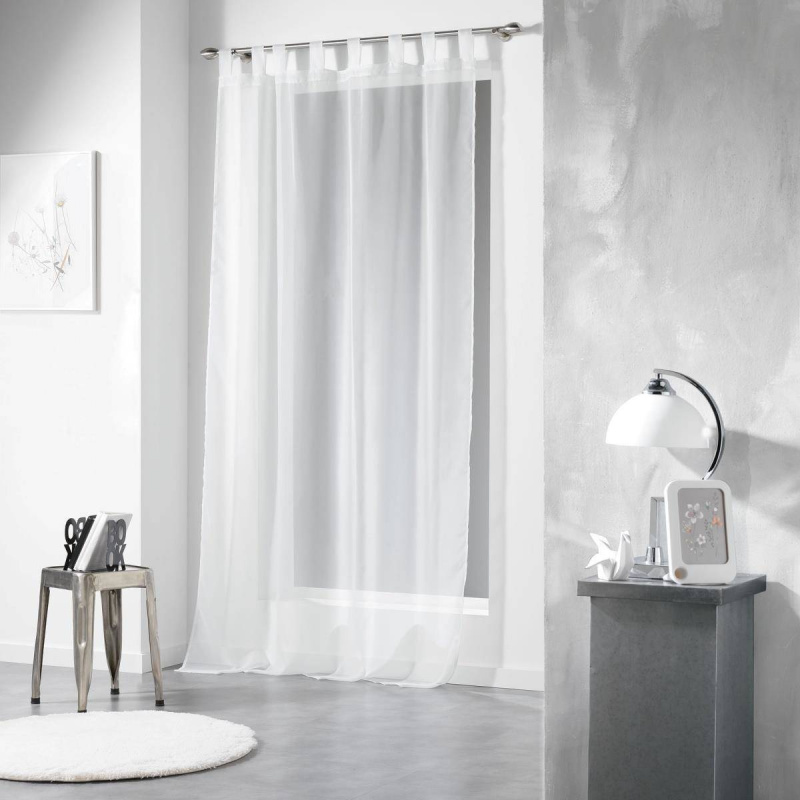 Douceur d'intérieur Záclona s poutky VOLINE, 135 x 240 cm, bílá bílá