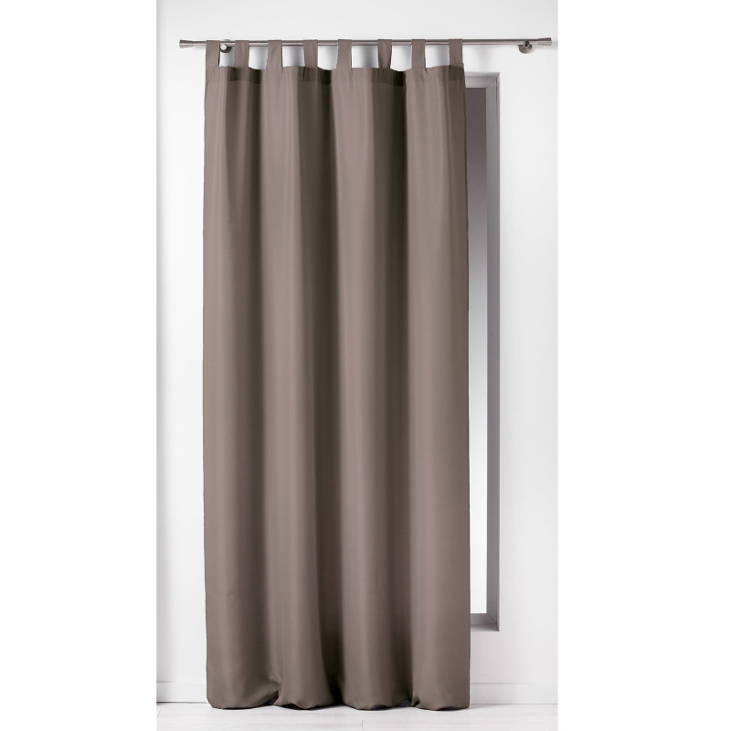 Douceur d'intérieur Závěs na rovnátka 140 x 260 cm Essentiel, taupe hnědá