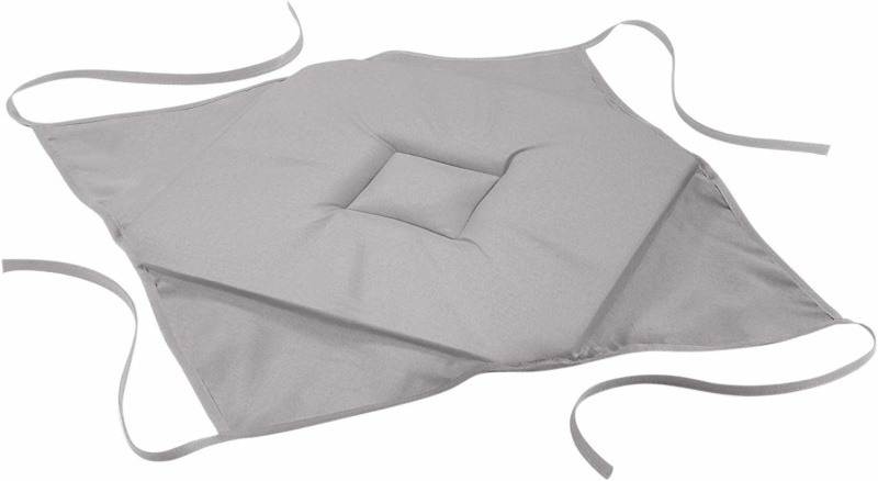 Douceur d'intérieur Šedý polštář na židli z polyestru Essentiel, 36x36 cm šedá