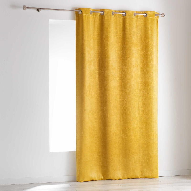 Douceur d'intérieur Zatemňovací závěs 140 x 240 cm OPACIA, žlutá barva žlutá