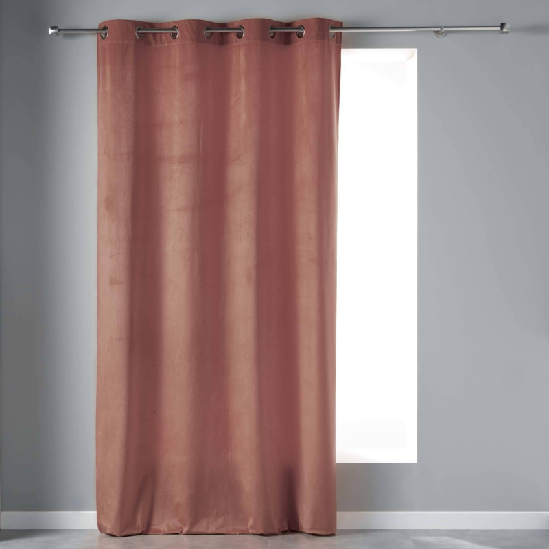 Douceur d'intérieur Závěs s očky VELVETINE, 140 x 240 cm, růžový růžová