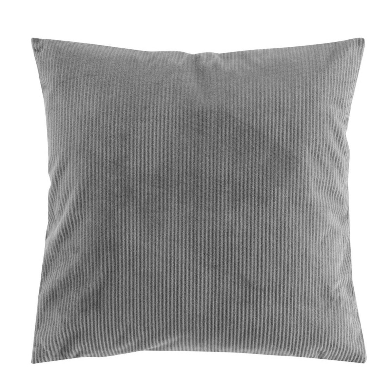 Douceur d'intérieur Dekorační polštář CORD, 40 x 40 cm, šedý šedá