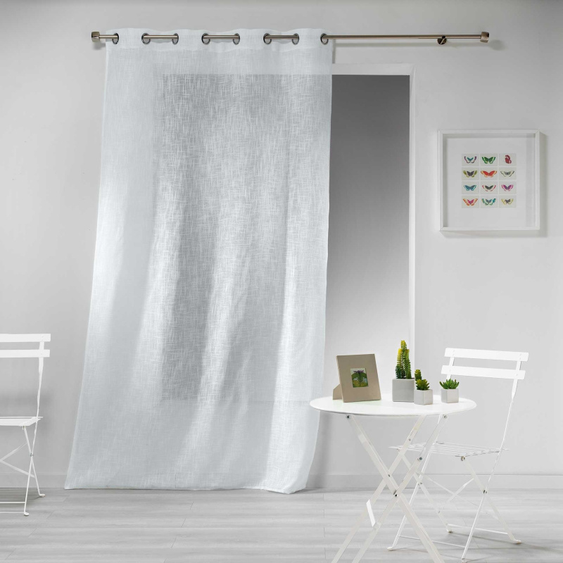 Douceur d'intérieur Obývací pokoj Curl s plátěným efektem 140 x 240 cm, HALTONA, bílá bílá