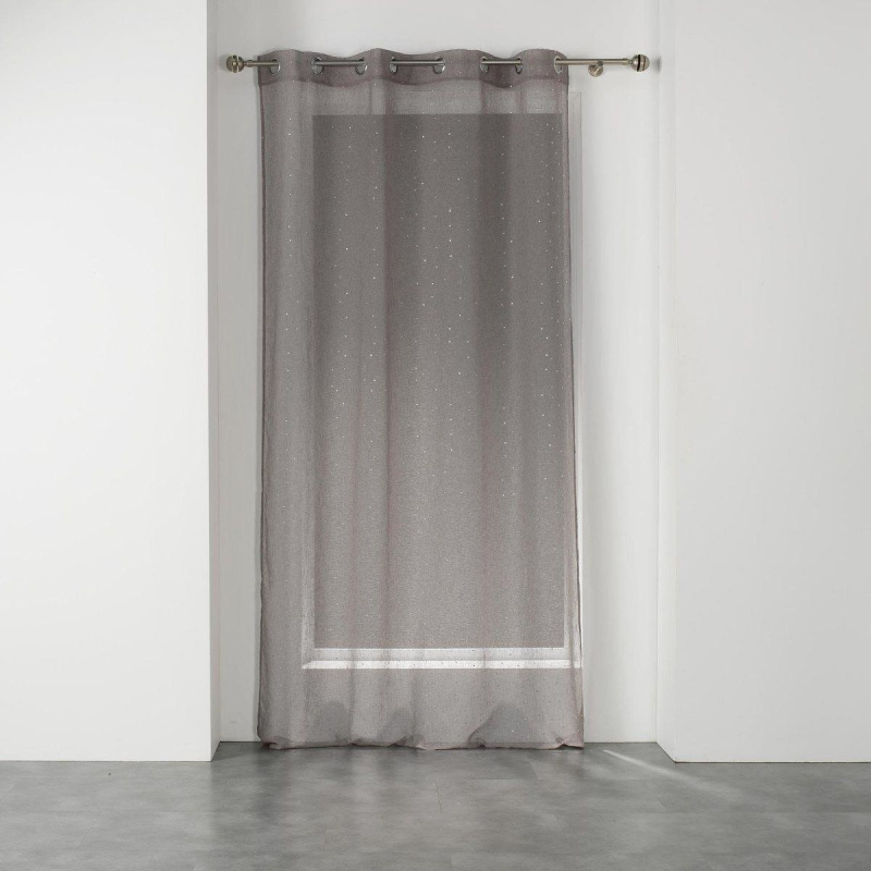Douceur d'intérieur Závěs na očkách ELEA, 140 x 240 cm, šedo-střibrný šedá