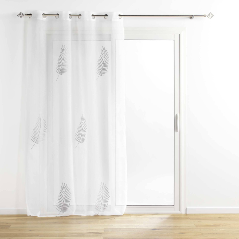 Douceur d'intérieur Moderní záclony do obývacího pokoje PALMEOR, 140 x 240 cm, bílé bílá