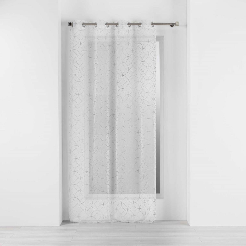 Douceur d'intérieur Záclona do obývacího pokoje s oky OLYMPIA, 140 x 240 cm, šedá šedá