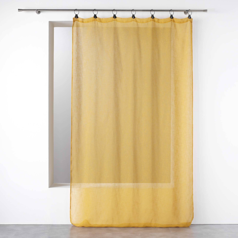 Douceur d'intérieur Žlutá záclona LINKA s očky, 140 x 240 cm žlutá