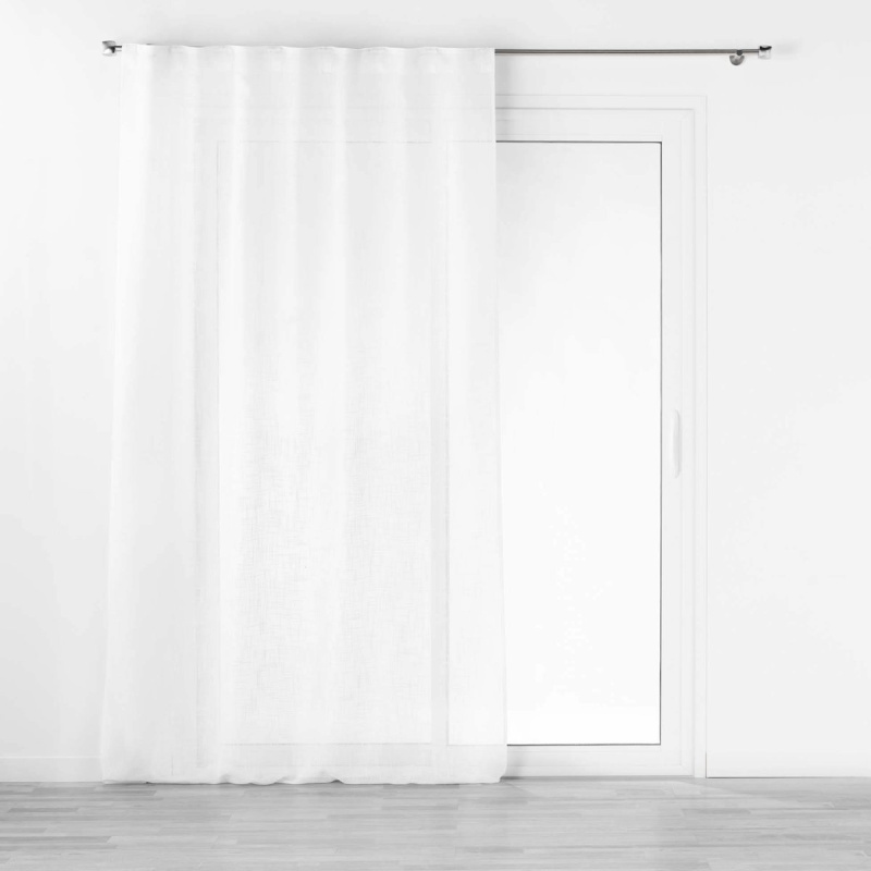 Douceur d'intérieur Záclona se skrytými poutky HALTONA, 140 x 240 cm, bílá bílá
