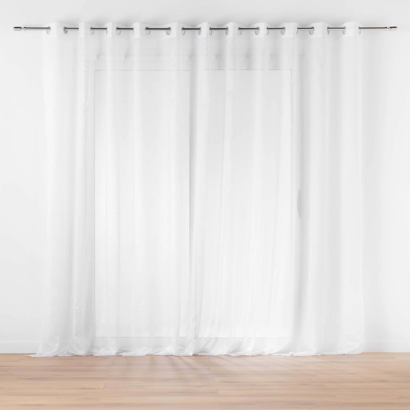 Douceur d'intérieur Hotová záclona z hladkého voálu LISSEA, bílá, 400 x 240 cm bílá