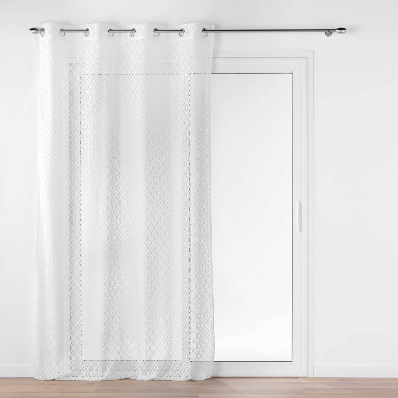 Douceur d'intérieur Záclona s oky ODILIA, 140 x 240 cm bílá