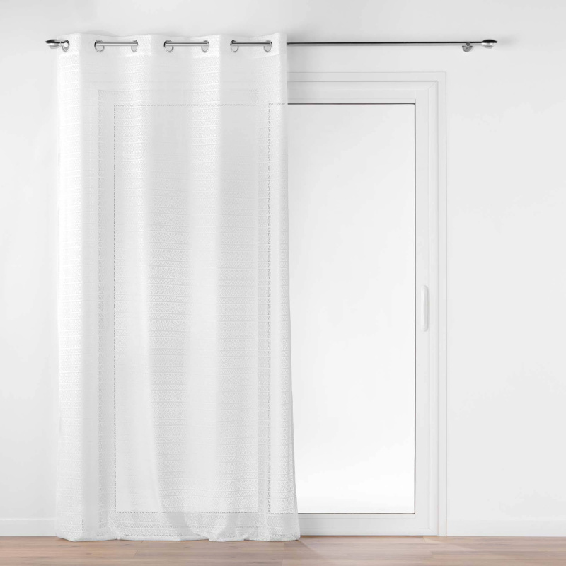 Douceur d'intérieur Záclona s oky NAOMIE, 140 x 280 cm bílá