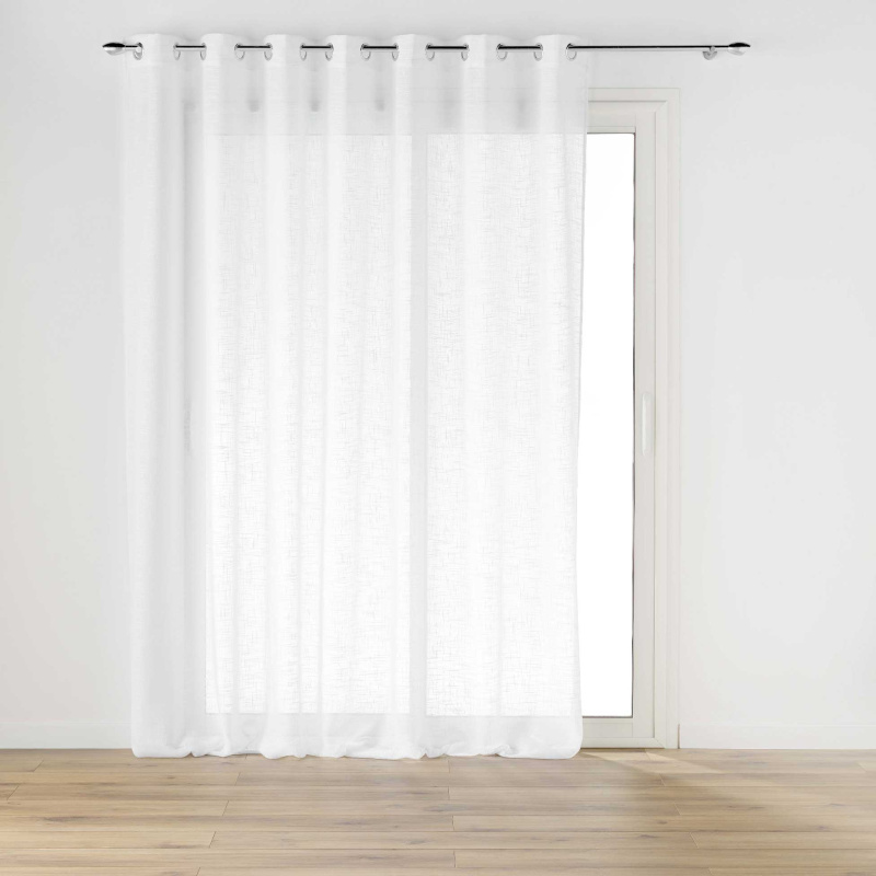 Douceur d'intérieur Záclona s efektem lnu, HALTONA, 240 x 240 cm bílá