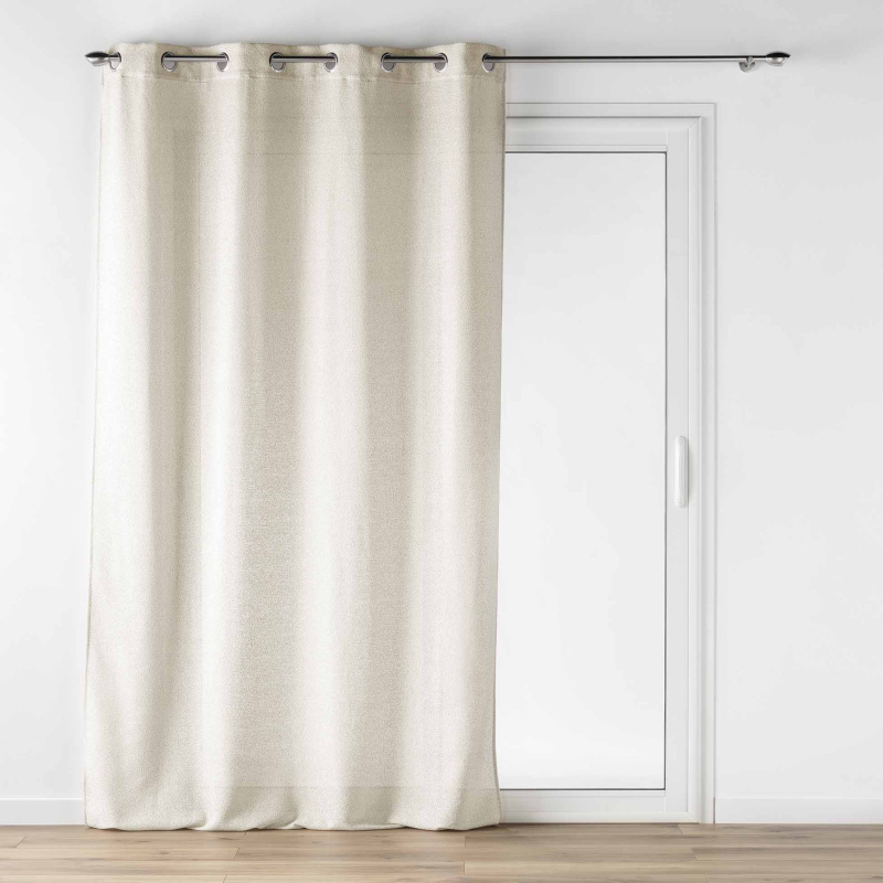 Douceur d'intérieur Béžová záclona s efektem lnu, LUOLINE, 140 x 240 cm béžová
