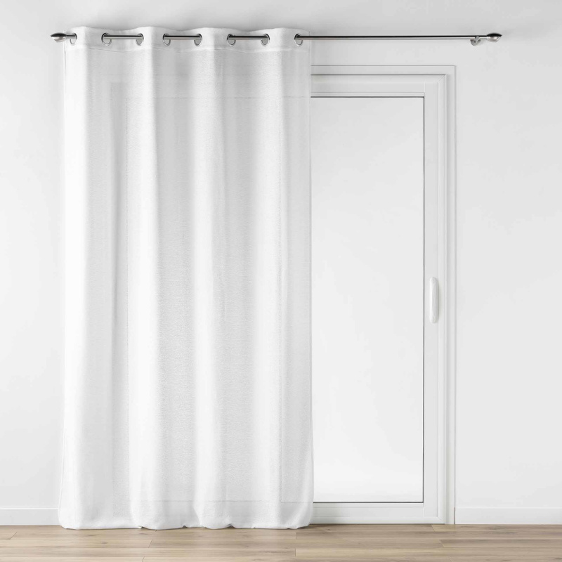 Douceur d'intérieur Bílá záclona s efektem lnu, LUOLINE, 140 x 280 cm bílá