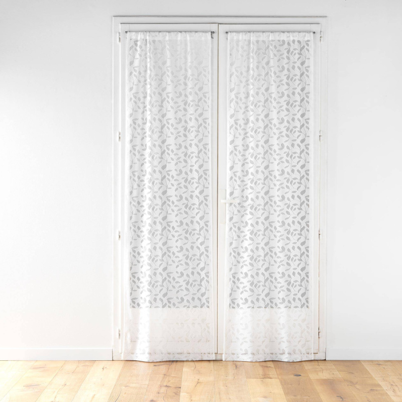Douceur d'intérieur Sada dvou záclon se vzorem listů, MANON, 70 x 240 cm bílá