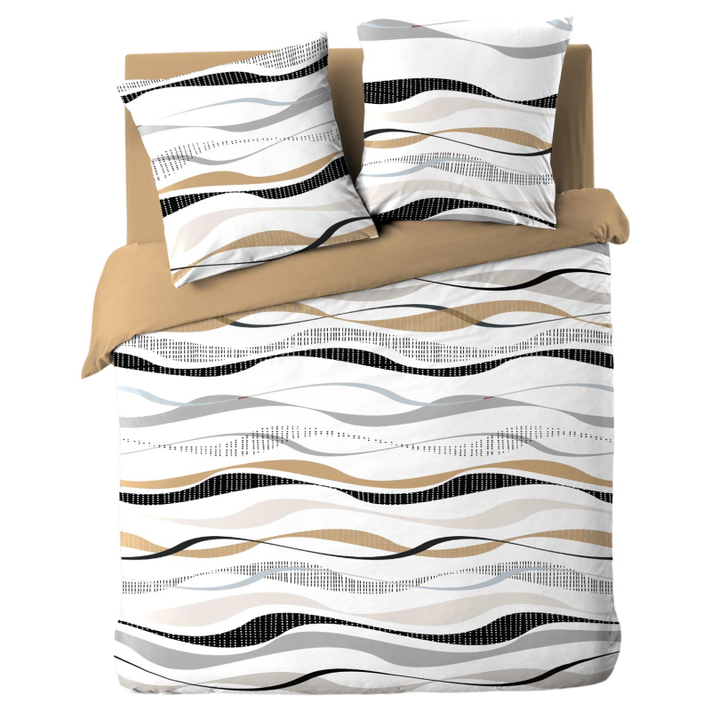 Douceur d'intérieur Sada povlečení, NATURA, 240 x 220 cm hnědá