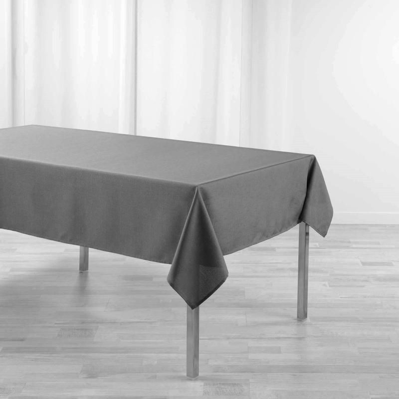 Douceur d'intérieur Ubrus odolný proti skvrnám NEWTON, 140 x 250 cm, šedý šedá
