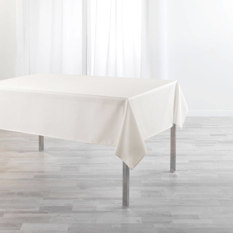 Douceur d'intérieur Ubrus odolný proti skvrnám NEWTON, 140 x 250 cm, bílý bílá