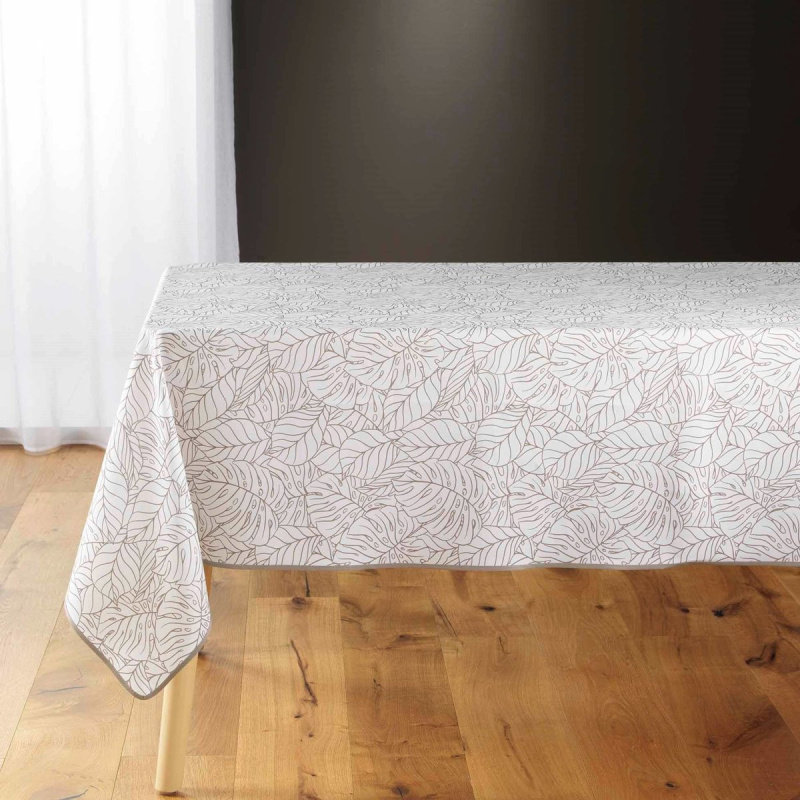 Douceur d'intérieur Obdélníkový ubrus s potiskem SOLEA, 150 x 240 cm bílá
