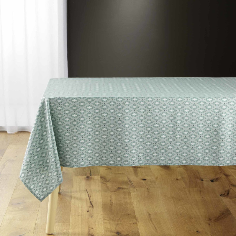 Douceur d'intérieur Obdélníkový ubrus s potiskem GEOLINE, 140 x 240 cm, mentolový zelená