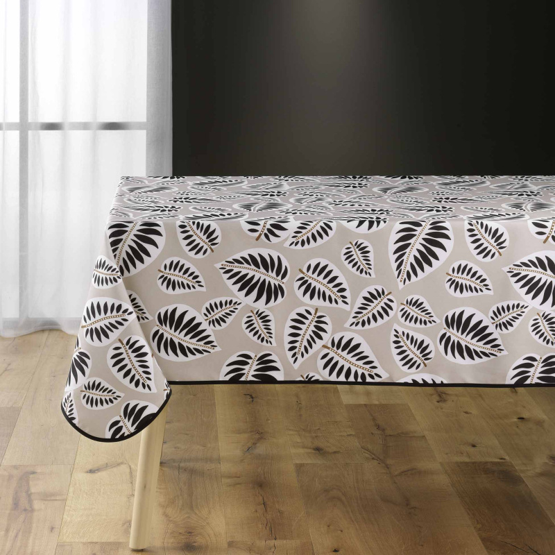 Douceur d'intérieur Ubrus s potiskem ALMA, 150 x 240 cm, béžový, polyester béžová