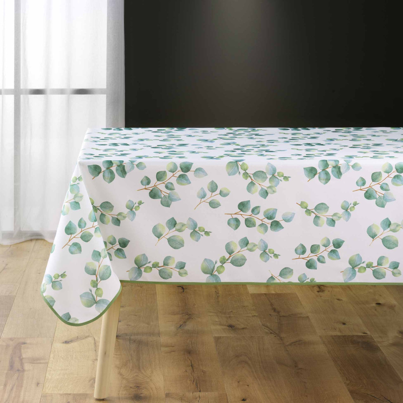 Douceur d'intérieur Polyesterový ubrus s potiskem LEANDRE, 150 x 240 cm zelená