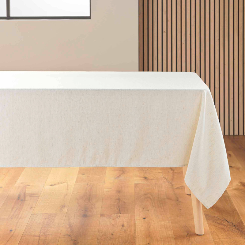 Douceur d'intérieur Ubrus s lněným efektem, obdélníkový, 140 x 240 cm béžová