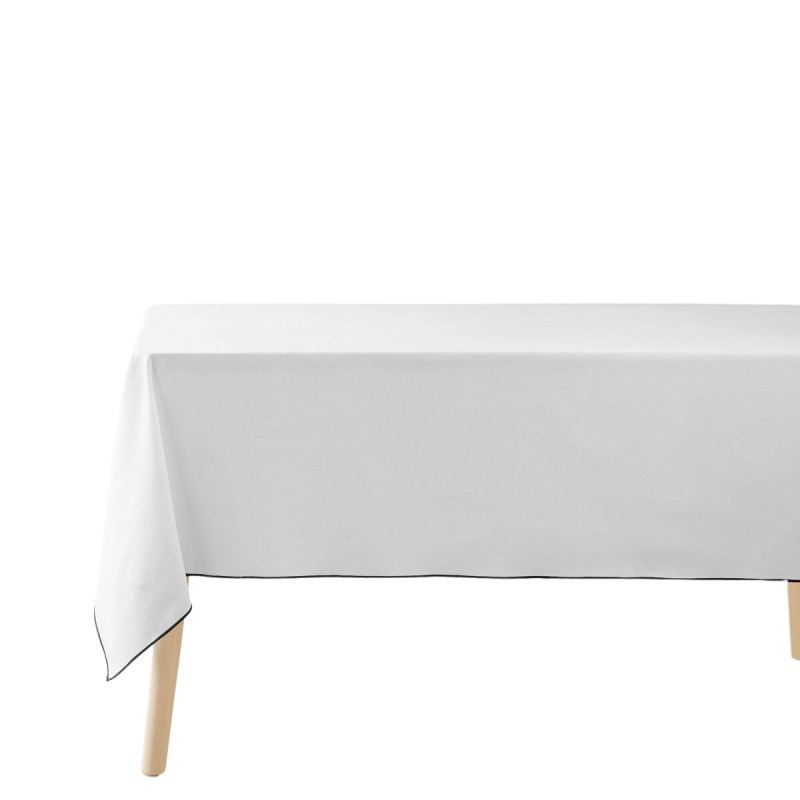 Douceur d'intérieur Bavlněný ubrus MISTRALINE, obdélníkový, bílý, 140 x 240 cm bílý